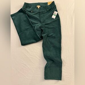 Michael Kors Dark Emerald Corduroy Pants Size L